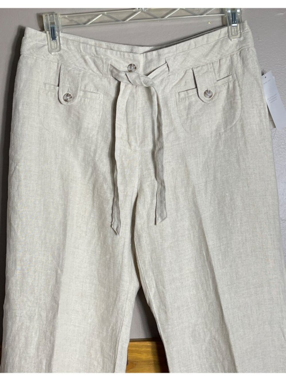 NWT Linen Pants Flax Resort Coastal Vacation Brunch Festival Charter Club Wom 12 - Picture 9 of 16